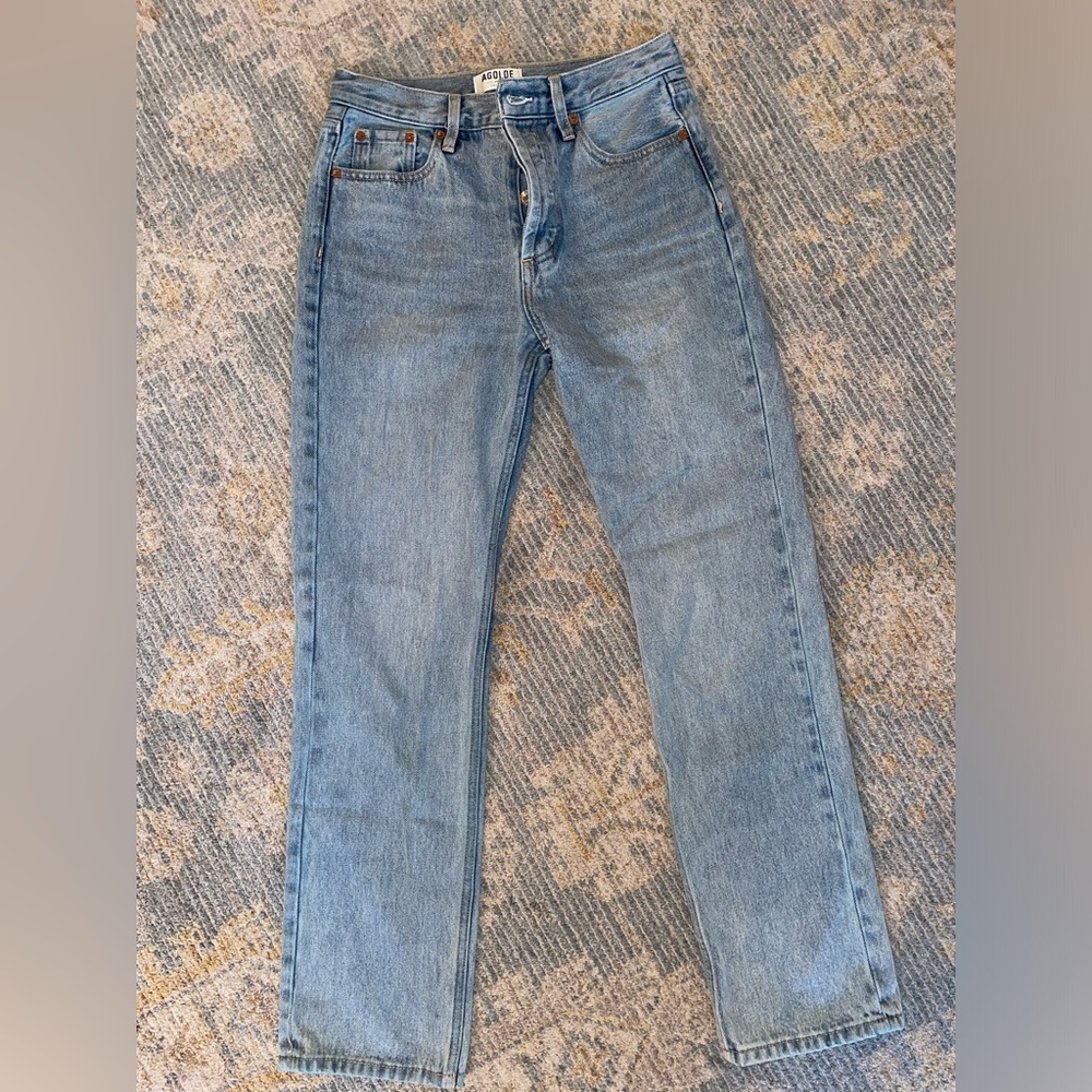 ⭕️SOLD⭕️ Agolde 90s Pinch Waist high-rise straight-leg organic jeans